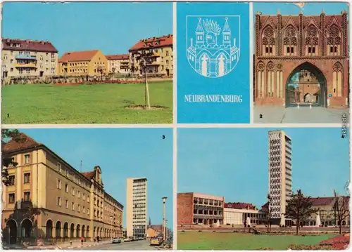 Neubrandenburg 1. Neubauten in der Südstadt, 2 Hotel "Zu den vier Toren"   1968