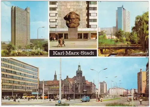 Chemnitz Karl-Marx-Stadt Interhotel Kongreß, Hochhaus Zentralhaltestelle 1973