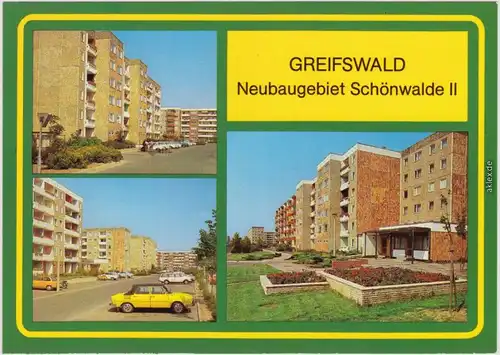 Greifswald Neubaugebiet Ansichtskarte  1981