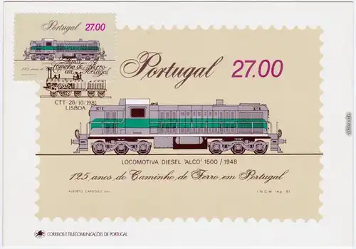 Lokomotive Diesel "ALCO" 1500 / 1948 Sonderbriefmarke 1998