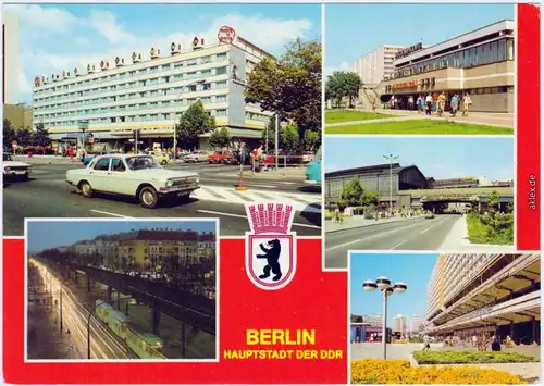 Berlin IHotel u.d.Linden,Schönh Allee,Greifsw Str,Bahnhof,Rathausstr 1982