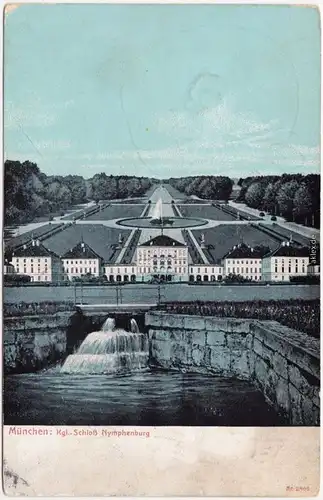 Ansichtskarte  München Schloss Nymphenburg 1906