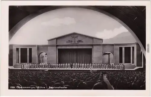 Oberammergau Bühne im Passionstheater/Passionsspielhaus - Aufführung 1932 