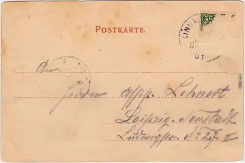 Ansichtskarte  Lindau (Bodensee) Hafeneinfahrt 1901