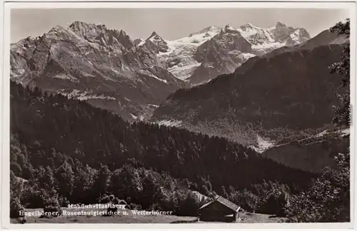 Hohfluh Hasliberg Bagelhörner, Rosenlauigletscher und Wetterhörner 1939