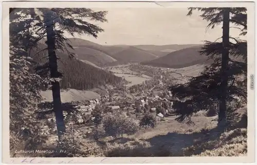 Ansichtskarte Manebach Ilmenau Blick auf die Stadt 1930