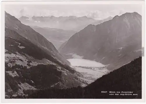 Puschlav Poschiavo Blick ins Puschlav von der Alp-Grüm aus 1934 