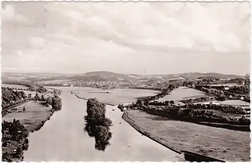 Witten (Ruhr) Panorama-Ansichten: Blick ins Ruhrtal 1956 