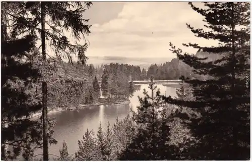 Foto Ansichtskarte Tambach Dietharz Blick auf den Stausee 1966