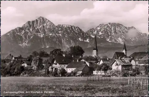 Freilassing  Salzburghofen) Blick  Mittelpunkt sowie Staufen und Zwiesel  1957