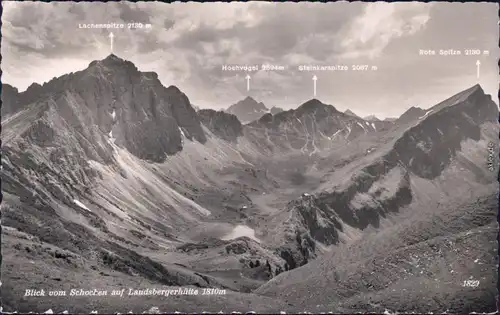 Obersdorf Blick vom Schochen auf -Landsbergerhütte (1810 m) 1961