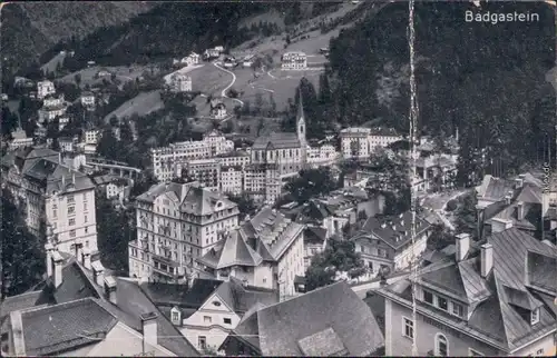 Ansichtskarte Bad Gastein Blick auf die Stadt und die Berge 1928