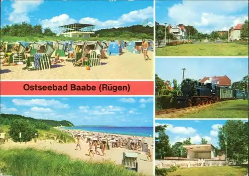 Baabe HOG "Inselparadies",  Strandstraße, Rasender Roland, Konzertplatz 1978