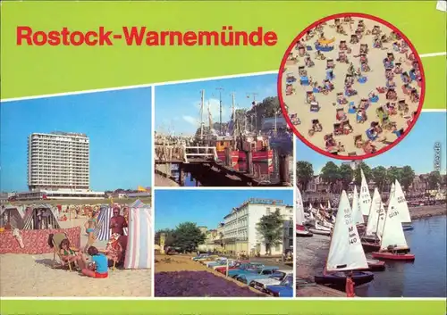 Warnemünde Rostock Hotel "Neptun", Hafen am Alten Strom,   Jachthafen 1981