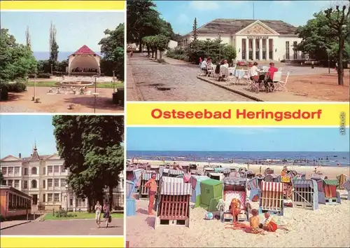 Heringsdorf  Usedom  Kulturhaus, FDGB-Erholungsheim "Einheit", Strand 1981