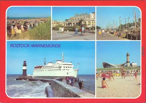 Warnemünde Rostock Strand, Kurhaus, Am Alten Strom, An der Mole 1981