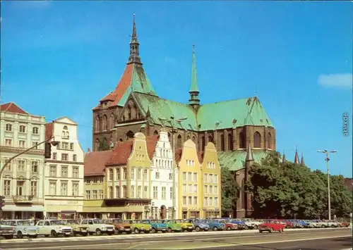 Ansichtskarte Rostock Neuer Markt - Marktplatz - Ernst-Thälmann-Platz 1981