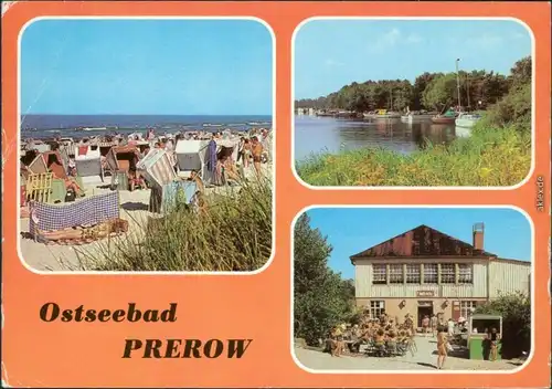 Ansichtskarte Prerow Am Strand, Seglerhafen, HO-Milchbar am Dünenhaus 1981