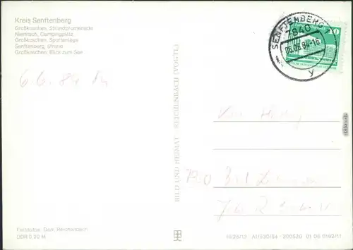 Senftenberg Niederlausitz Großkoschen Sportanlage, Niemtsch: Campingplatz 1984