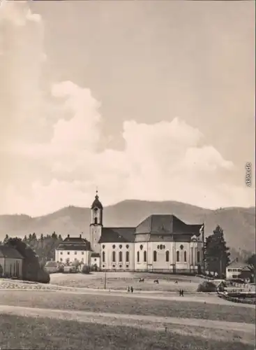 Foto Ansichtskarte  Steingaden Wieskirche 1956