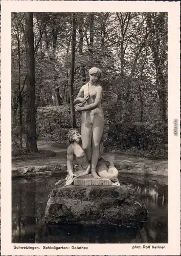 Foto Ansichtskarte  Schwetzingen Schlossgarten: Skulptur - Galathea 1965