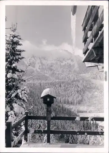 Egern-Rottach-Egern Berg-Café Dix auf die Berge - winterliche Szene 1967