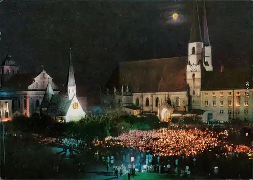 Ansichtskarte  Altötting Lichterprozession 1984