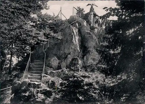 Bad Grund (Harz) Aufgang zum Hübichenstein Foto Foto Ansichtkarte 1966