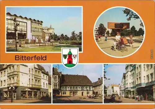 Bitterfeld   Straße der Republik, Boulevard Apotheke, Rathenaustraße 1989