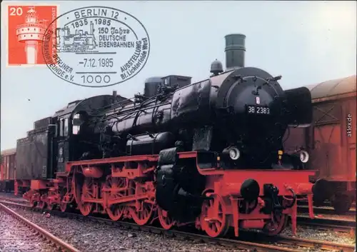  Personenzug-Lokomotive - Typ: 38 2383, Hersteller: Henschel u. Sohn 1985