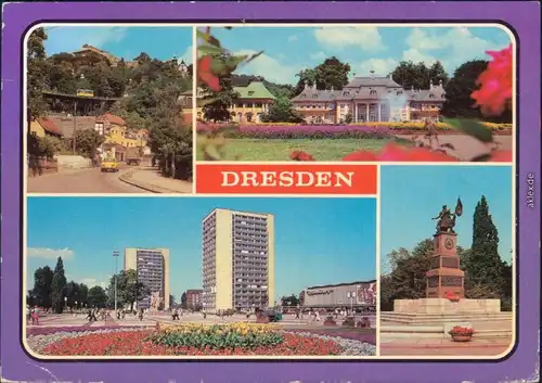 Dresden   Prager Straße, Ehrenmal der Sowjetarmee am Platz der Einheit, 1982