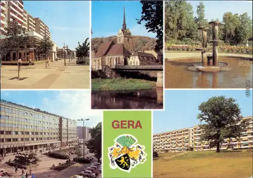 Gera Breitscheid-Straße Schoderbrunnen Puschkinplatz Grüner Weg 1983