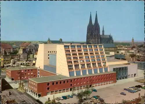 Köln Coellen | Cöln Opernhaus und Kölner Dom Ansichtskarte 1963