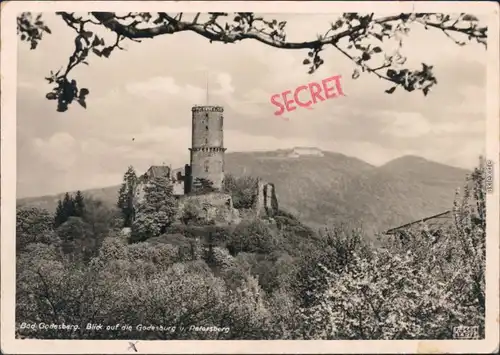 Bad Godesberg Bonn Blick auf die Godesburg - mit Weitblick 1951