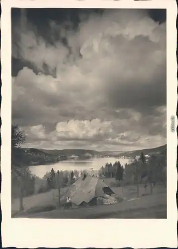 Foto Ansichtskarte Titisee Blick auf den Titisee - Haus im Vordergrund 1930