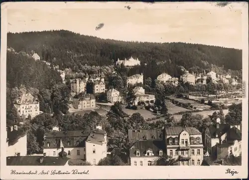 Marienbad Mariánské Lázně Blick auf die Stadt Fotokarte 1941