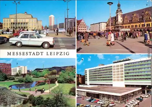 Leipzig 1. Opernhaus am Karl-Marx-Platz,  Interhotel "Stadt Leipzig" 1978
