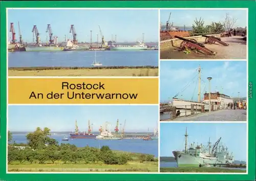 Rostock Blick auf den Überseehafen (2), Fischerbastion, , Am Scharler Ufer 1984