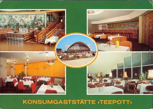 Ansichtskarte Warnemünde Rostock Bar (2), Außenansicht, Restaurant, Café 1983