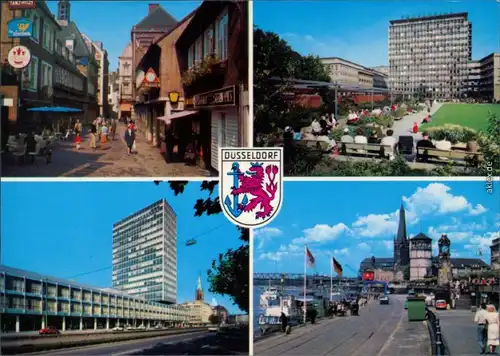 Düsseldorf Stadtteilansichten Straßenpartie Hochhäuser
1976