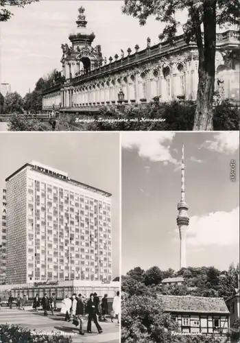 Dresden Zwinger -  mit Kronau Tor, Interhotel "Newa", Fernsehturm 1982