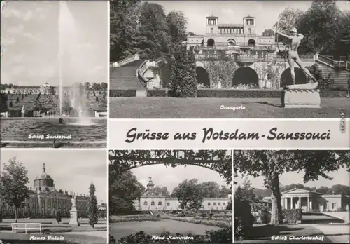Potsdam Schloß Sanssouci Fontäne,Orangerie,N-Palais,Kammern,Charlottenhof 1977