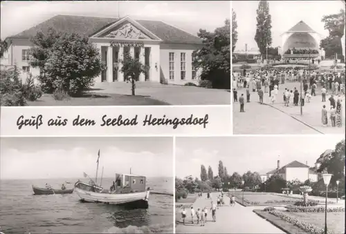 Heringsdorf Kulturhaus,Freilicht-Theater,Alter-Fischkutter,Gartenanlage 1978