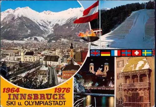 Innsbruck Olympische Winterspiele 1964 und 1976  Ansichtskarte 1993