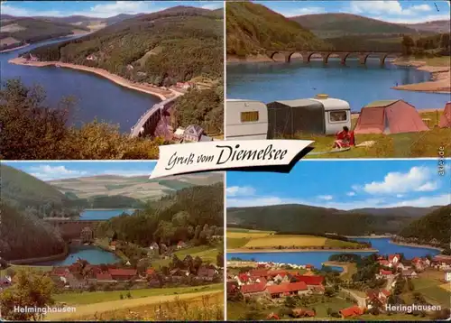 Heringhausen Gruß vom Diemelsee Camping Zeltplatz 
 1980