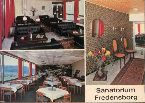 Bad Berleburg Sanatorium Fredensberg - Innen Außenansicht Gästebereich 1973