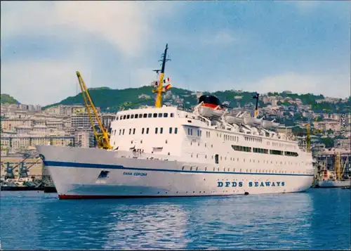 Genua Genova (Zena) M.S. Dana Corona im Hafen DFDS Seaways Genova 1978