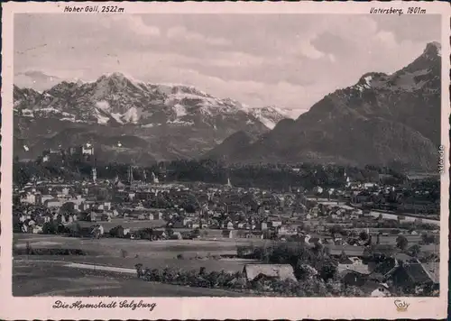 Salzburg Blick vom Wallfahrtsort "Maria Plain" auf die Stadt mit  1932