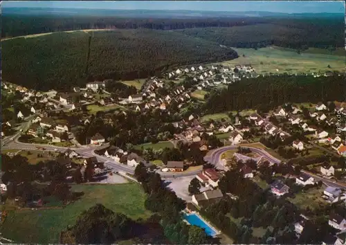 Ansichtskarte Neuhaus im Solling-Holzminden Blick von Oben auf die Stadt 1976