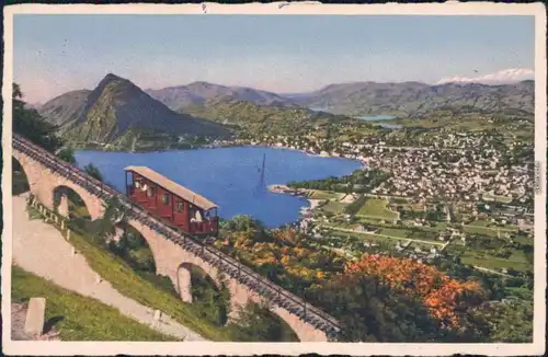 Ansichtskarte Lugano Panorama-Ansichten 1937